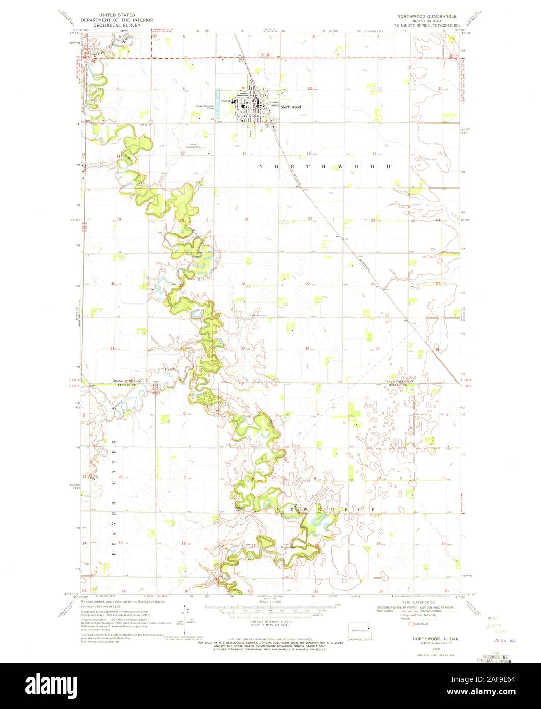 North Dakota Wma Map Northwood North Dakota Map High Resolution Stock Photography And Images -  Alamy