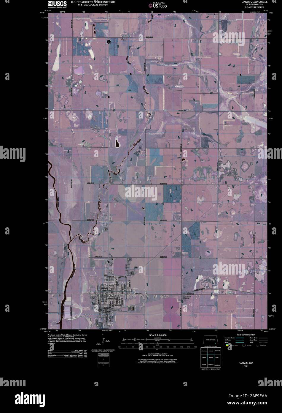 Map of oakes hires stock photography and images Alamy