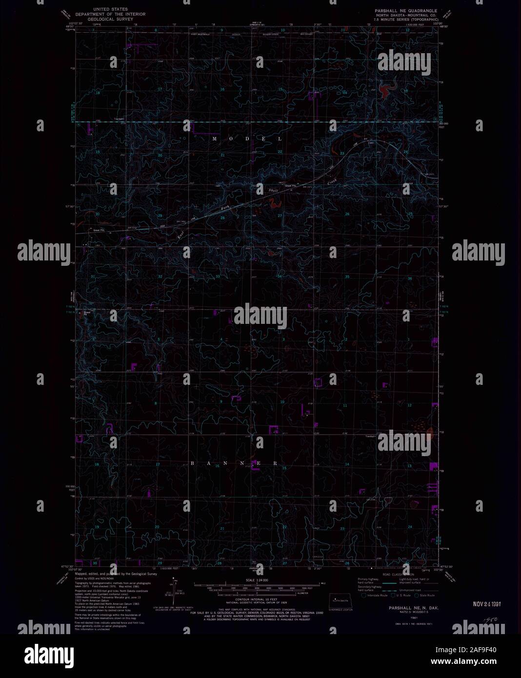 Map of parshall north dakota hires stock photography and images Alamy