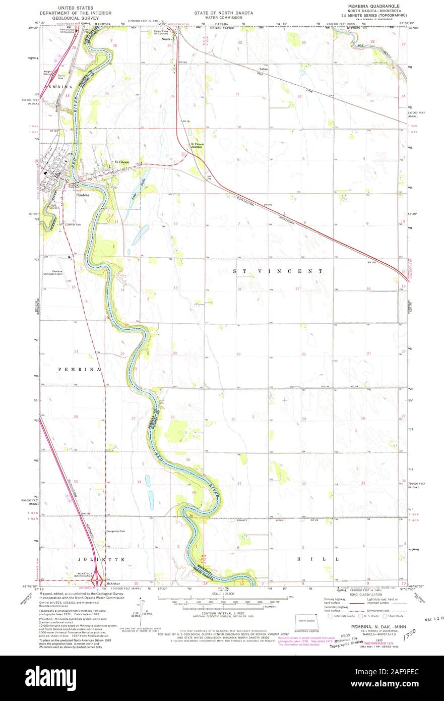 Pembina map hires stock photography and images Alamy