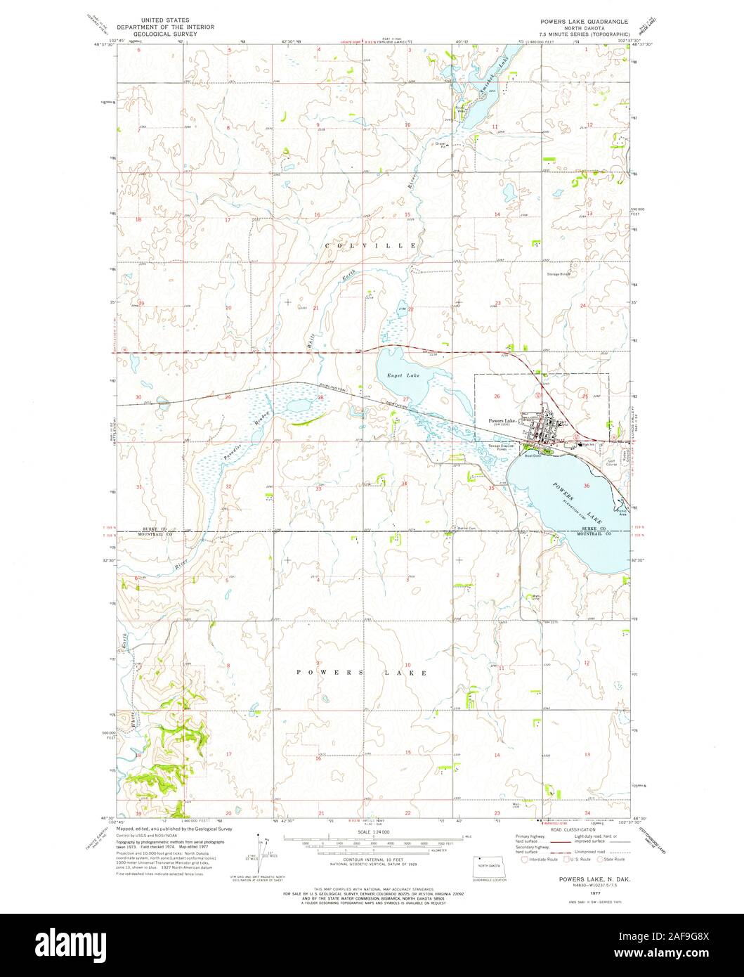 Powers lake north dakota map Cut Out Stock Images & Pictures Alamy