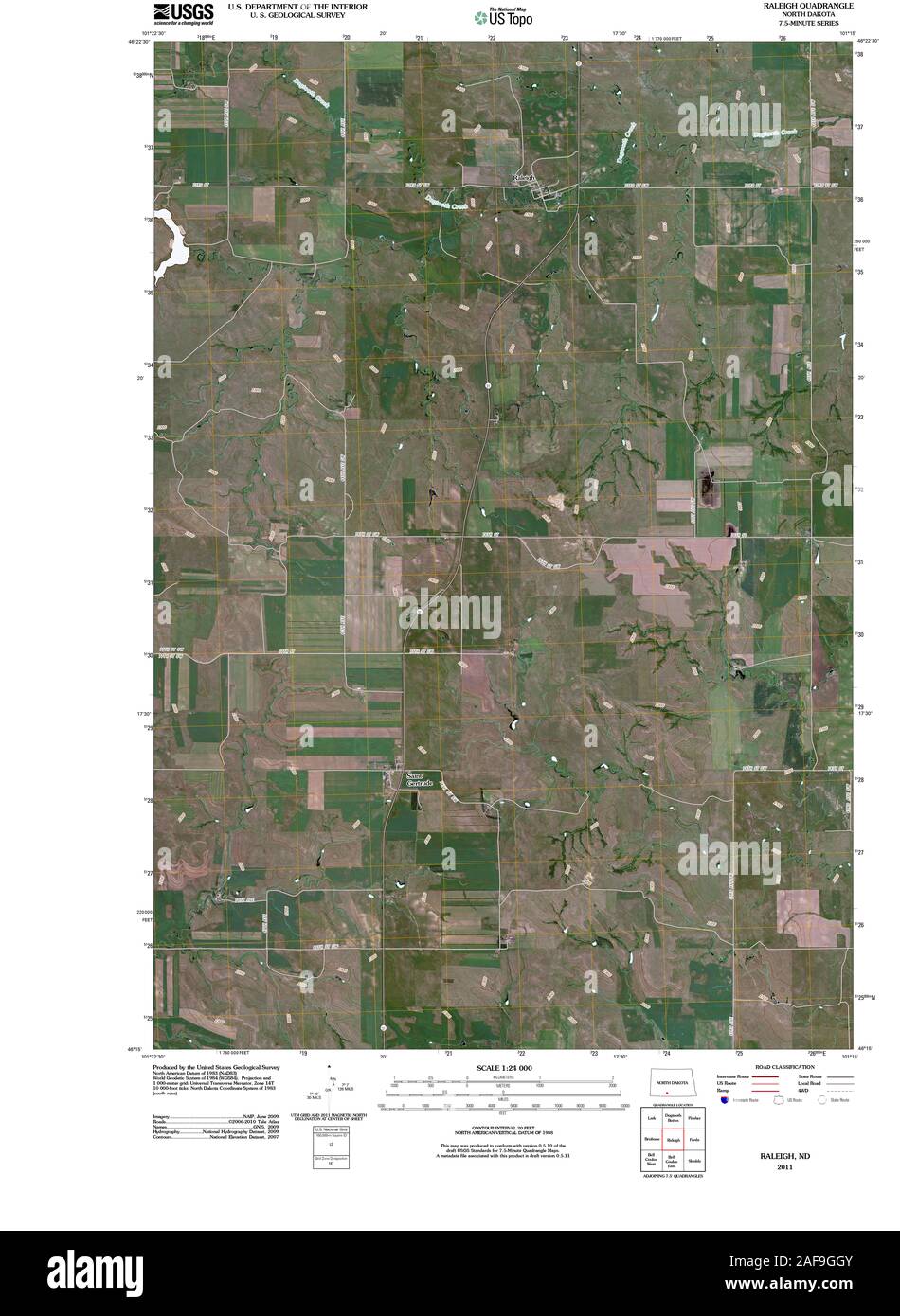 Map of raleigh north dakota Cut Out Stock Images & Pictures - Alamy