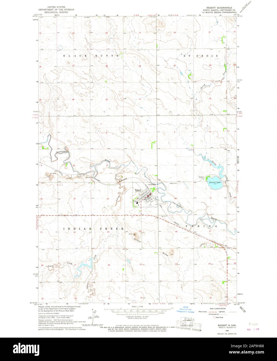 Map of regent north dakota hires stock photography and images Alamy