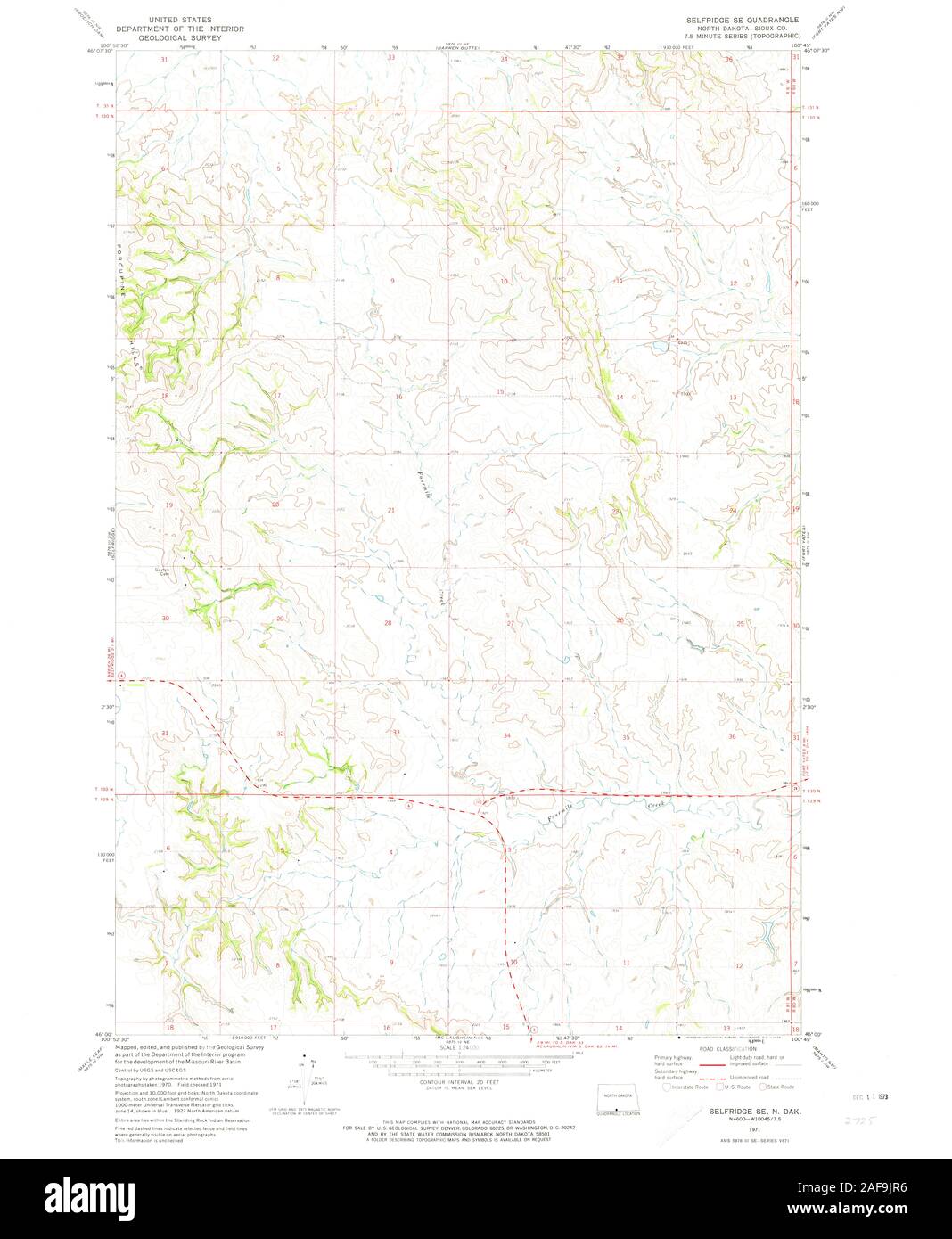 Map of selfridge north dakota hires stock photography and images Alamy