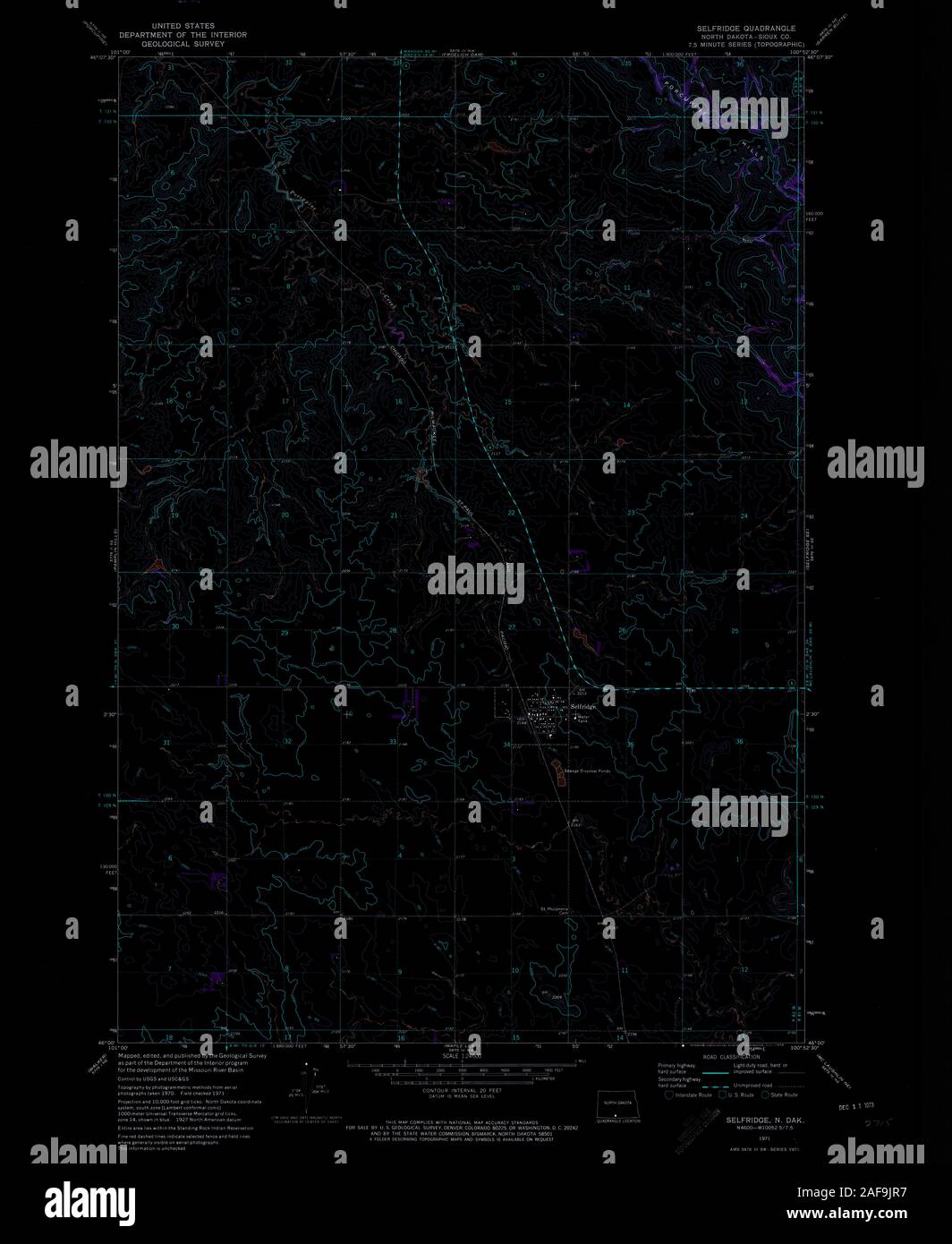 Map of selfridge north dakota hires stock photography and images Alamy