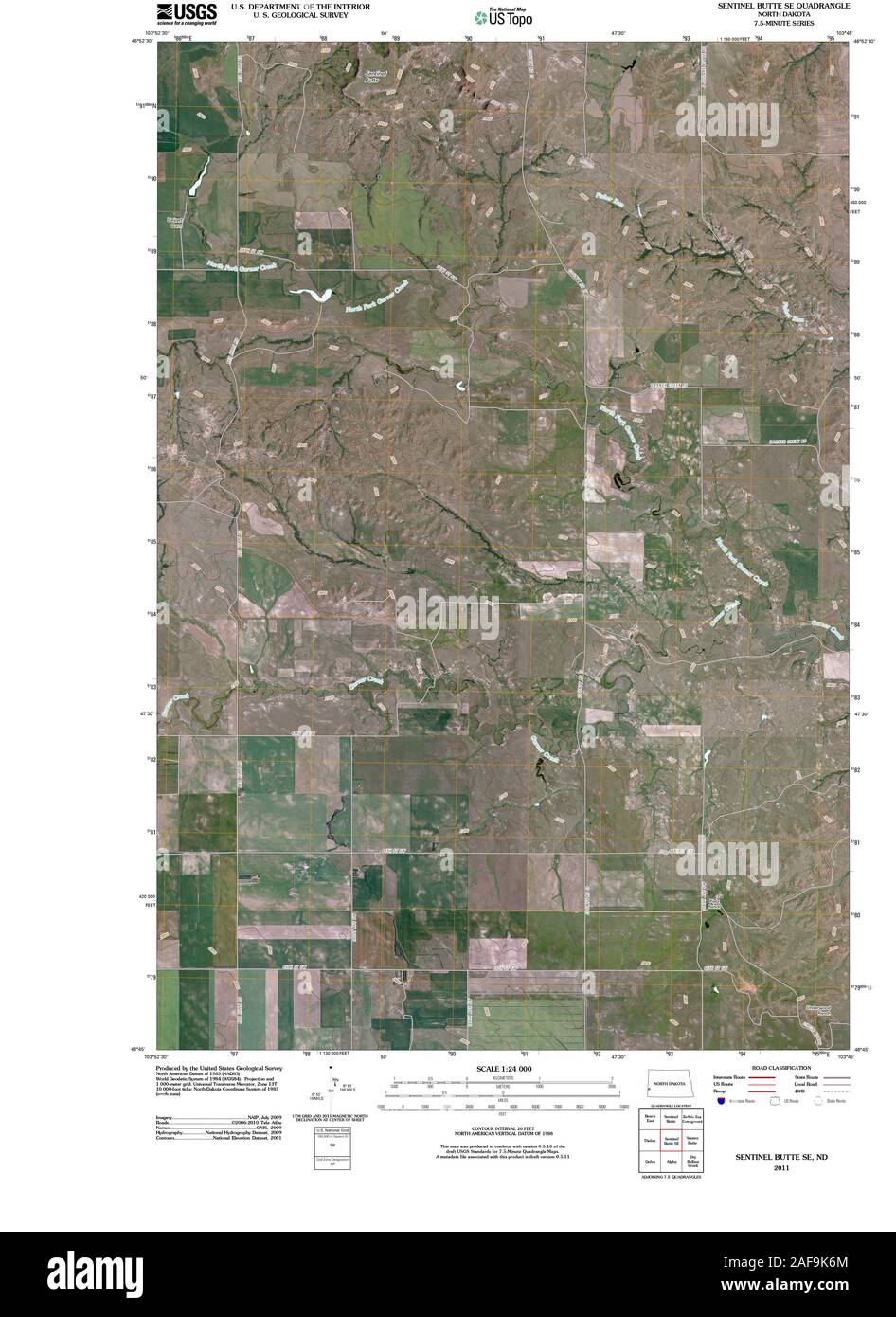 Map of sentinel butte hi-res stock photography and images - Alamy
