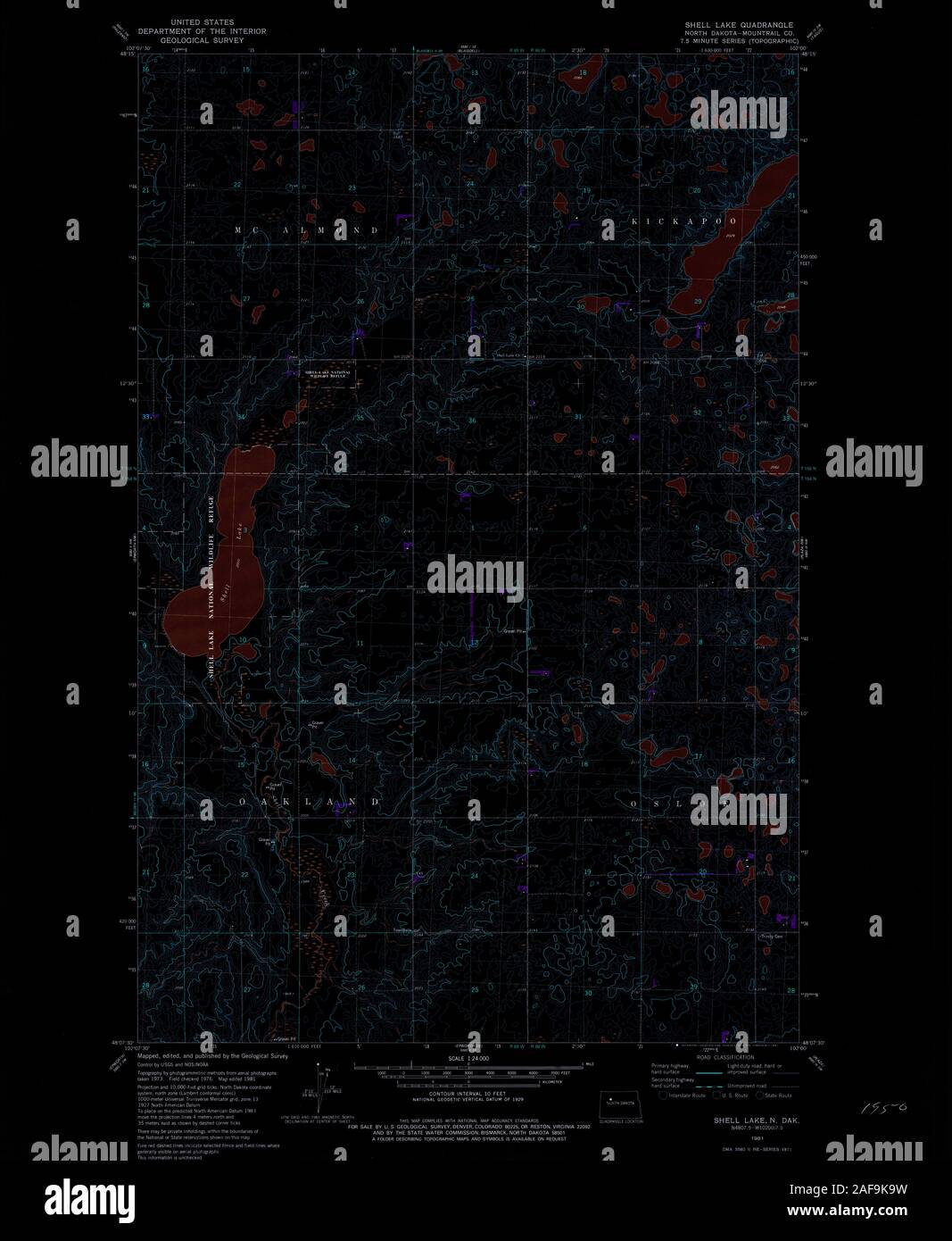 Map of shell lake hi-res stock photography and images - Alamy