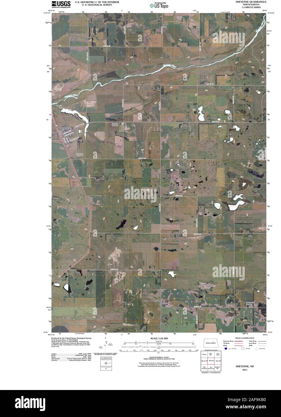 Map of sheyenne north dakota hires stock photography and images Alamy