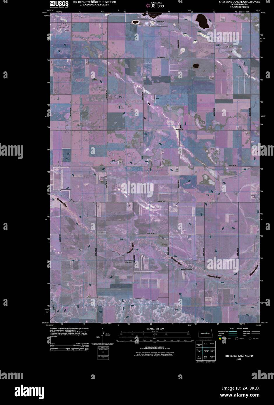 Map of sheyenne north dakota hires stock photography and images Alamy