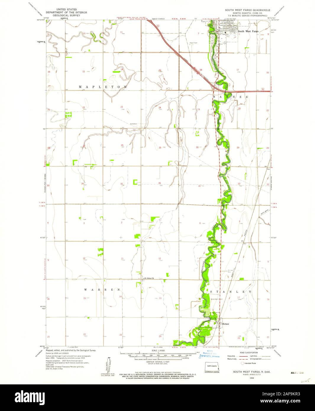 West fargo north dakota map hires stock photography and images Alamy