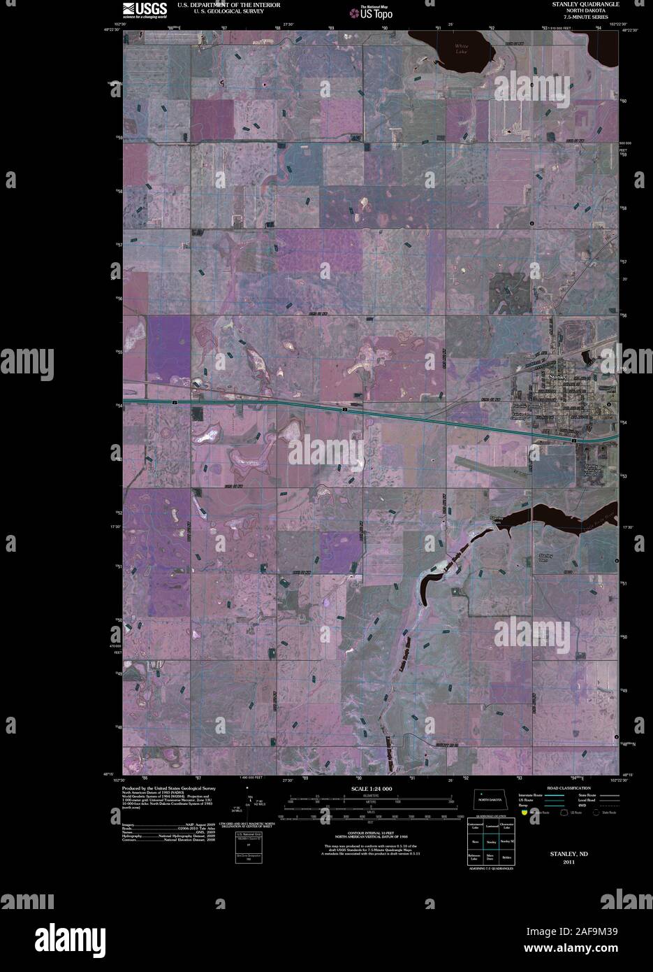 Map of stanley north dakota hires stock photography and images Alamy