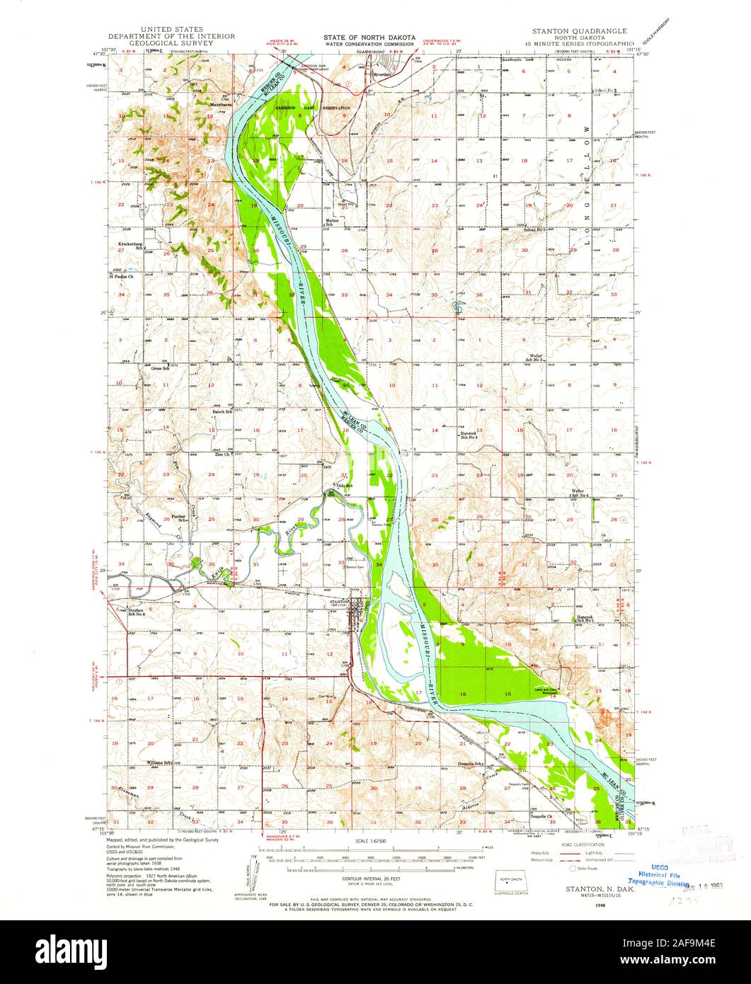 Map of stanton north dakota hires stock photography and images Alamy
