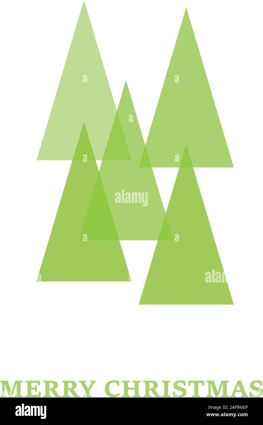vector illustration of a Christmas card with trees. Holiday background