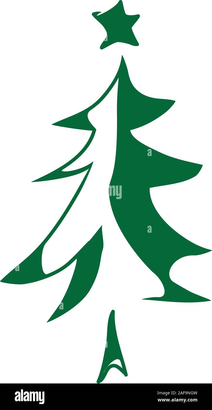 vector illustration of an abstract Christmas tree. Stock Vector