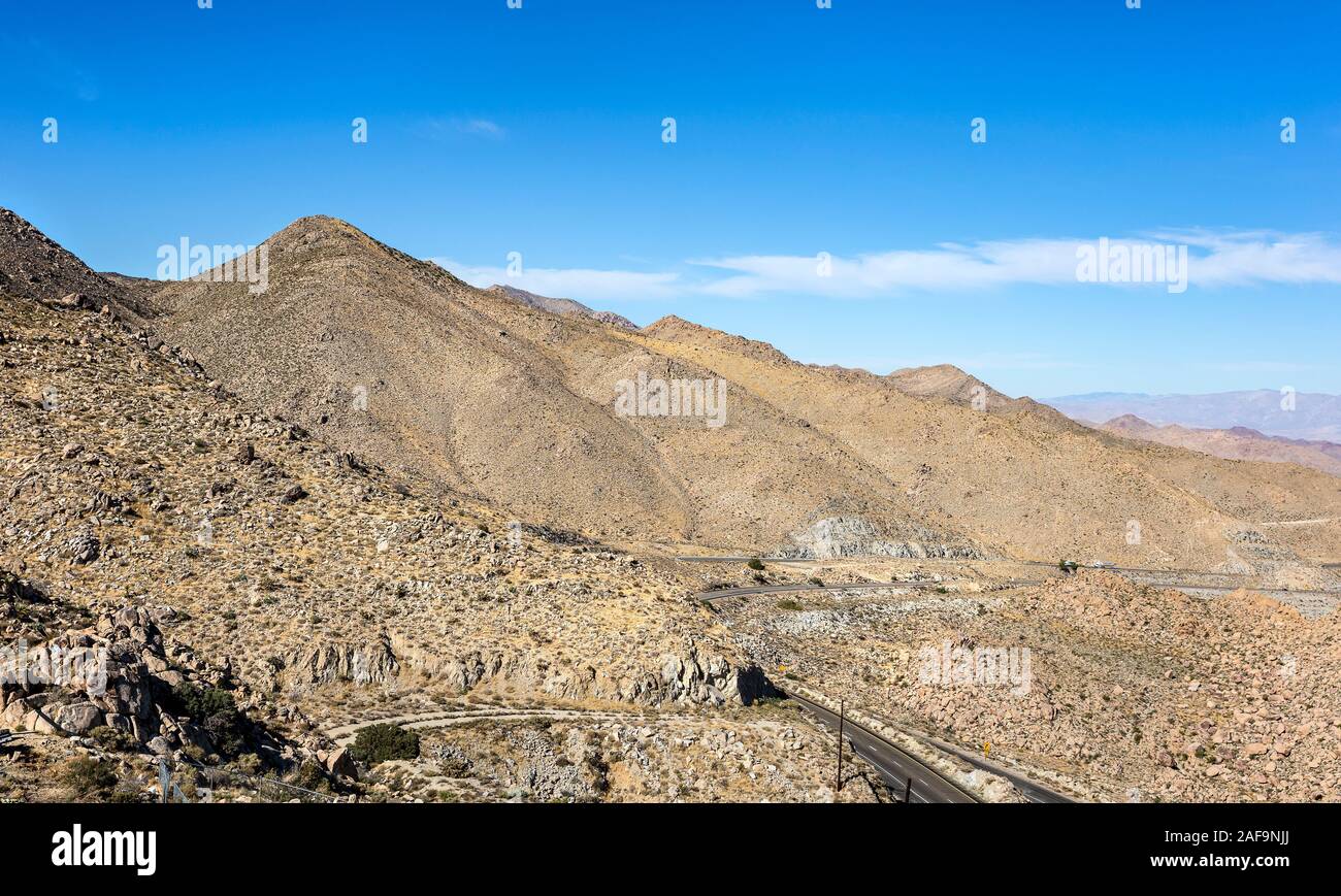A view of Anza Borrego desert in Southern California close to the border with Mexico Stock Photo