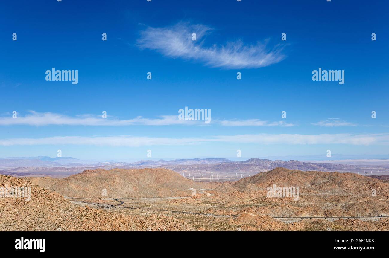 A view of Anza Borrego desert in Southern California close to the border with Mexico Stock Photo
