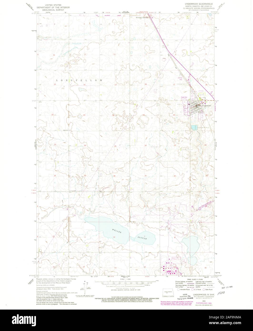 Map of underwood north dakota hires stock photography and images Alamy