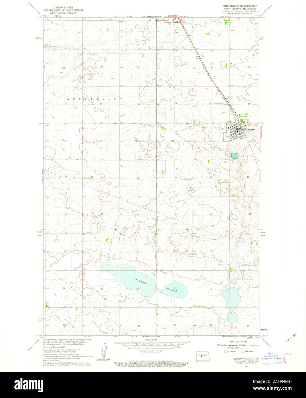 Map of underwood north dakota hires stock photography and images Alamy