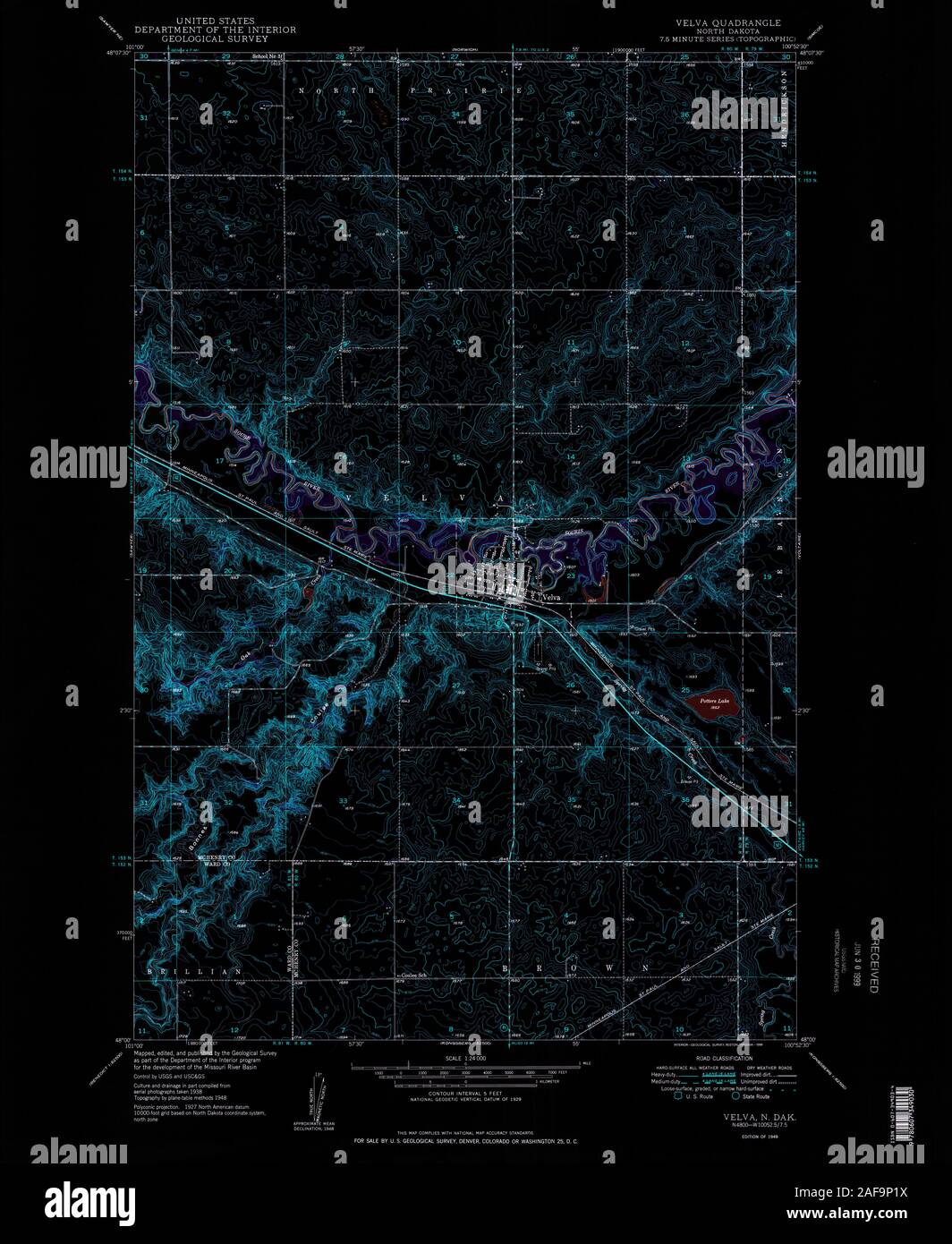 Map of velva north dakota hires stock photography and images Alamy