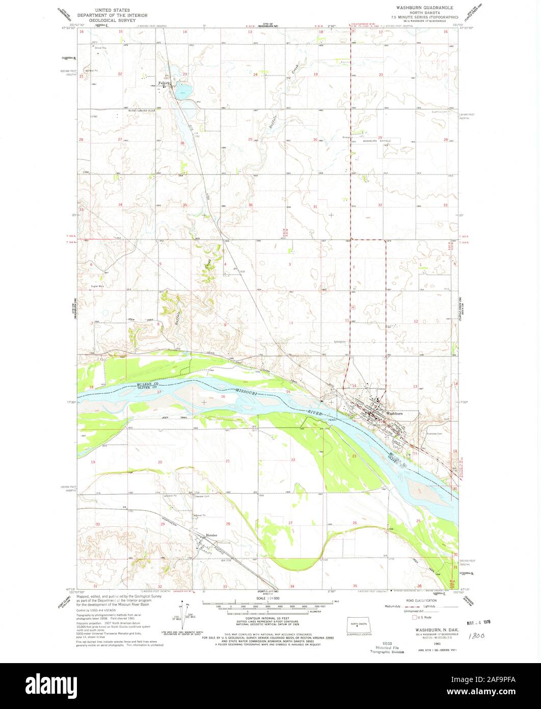Washburn north dakota map Cut Out Stock Images & Pictures Alamy