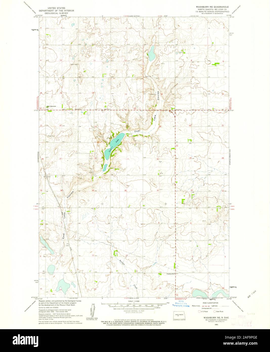 Washburn north dakota map hires stock photography and images Alamy