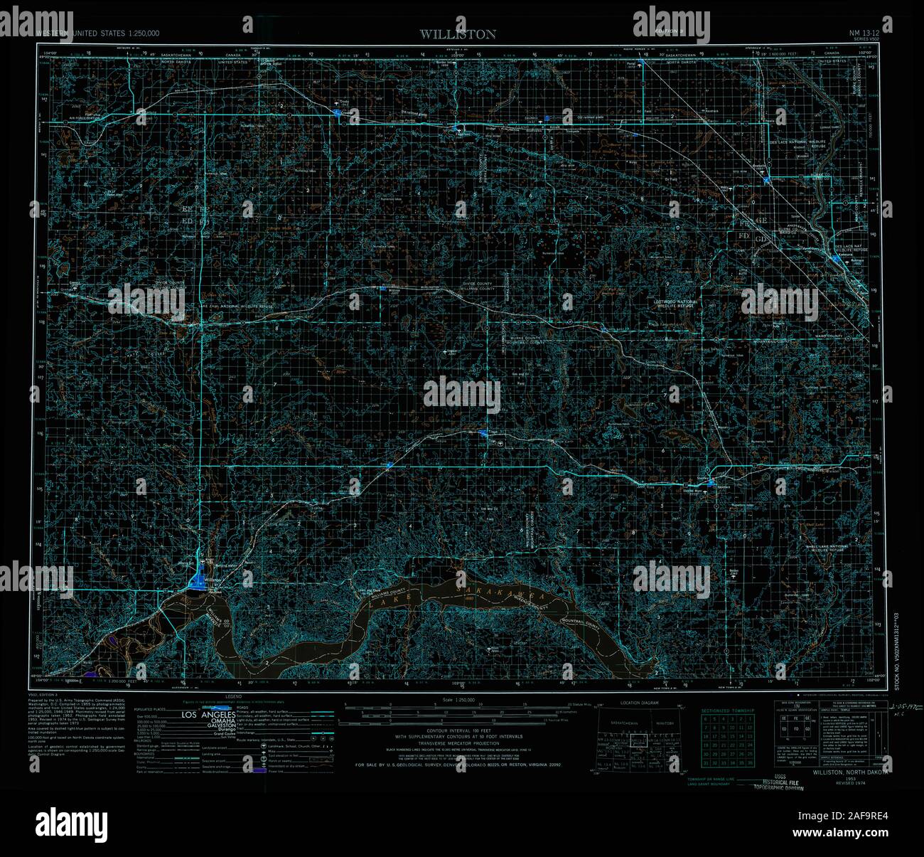 Williston north dakota map hires stock photography and images Alamy