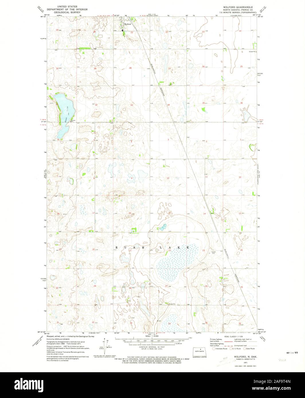 Wolford North Dakota map 1971 1 24000 United States of America