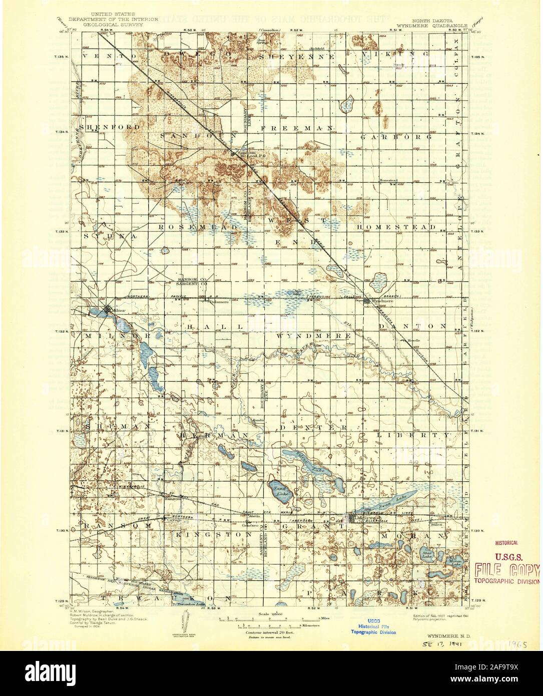 Map of wyndmere north dakota hires stock photography and images Alamy