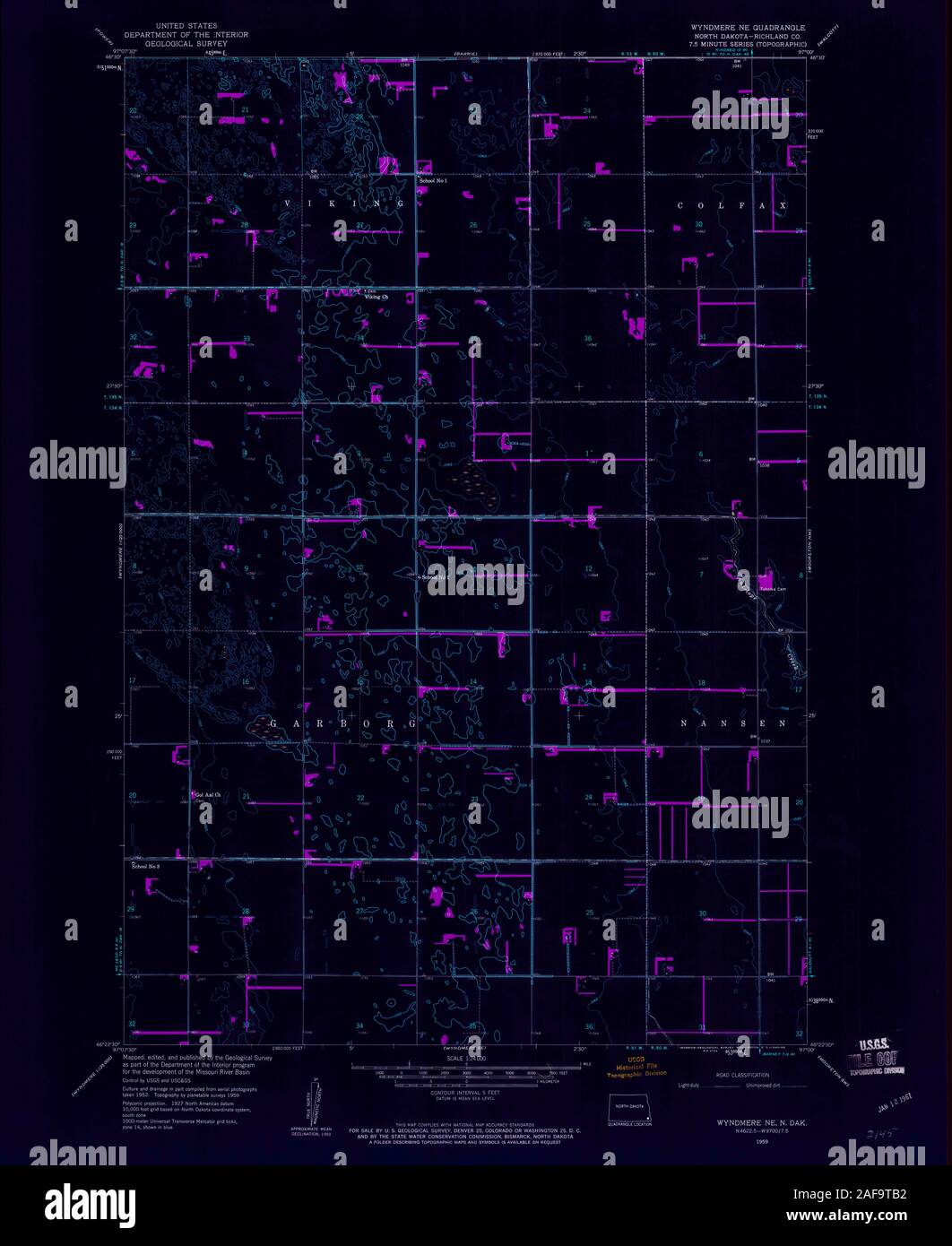 Map of wyndmere hires stock photography and images Alamy