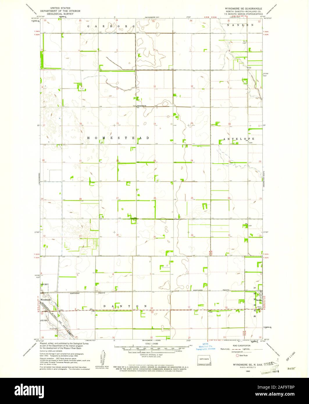 Map of wyndmere hires stock photography and images Alamy