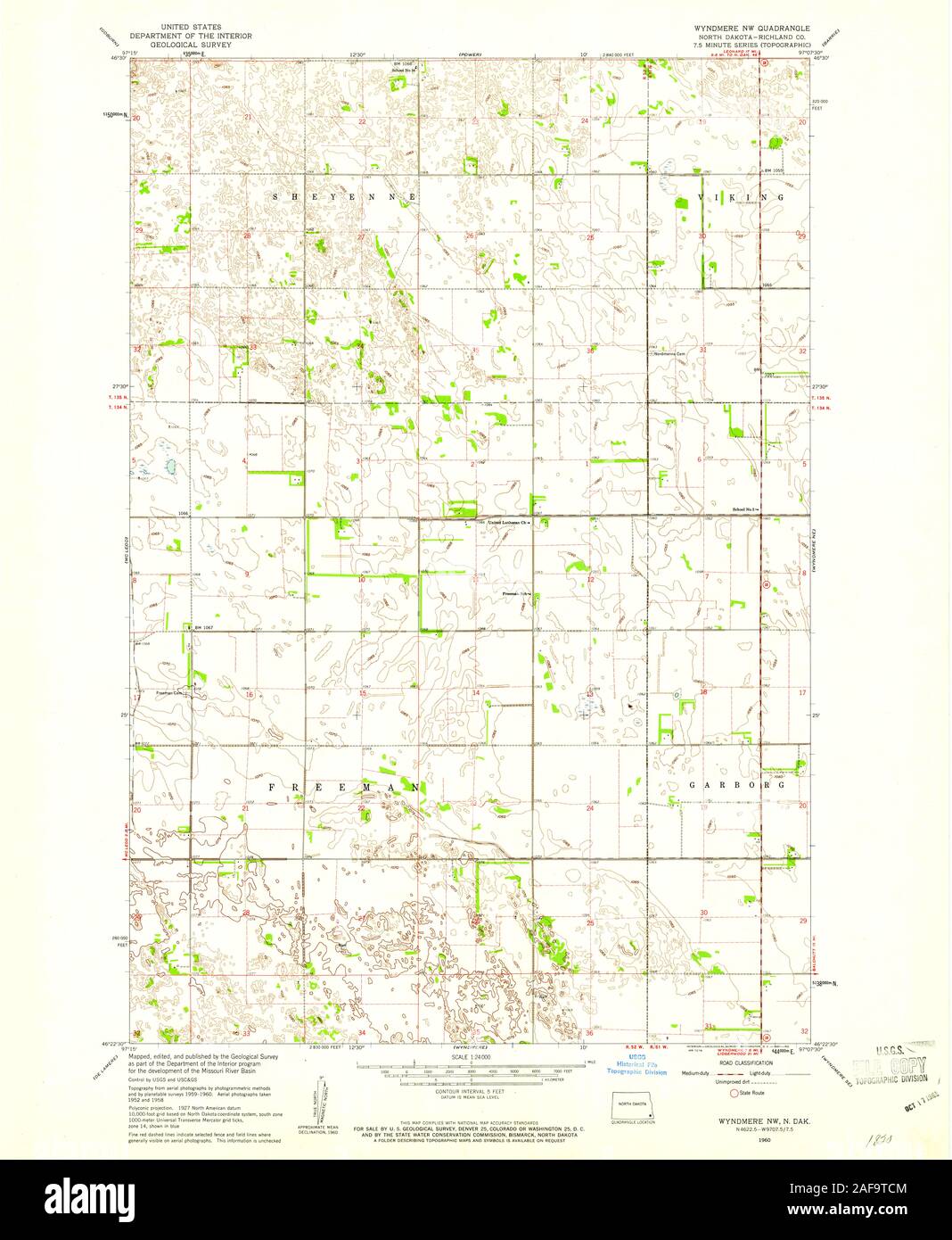 Map of wyndmere hires stock photography and images Alamy