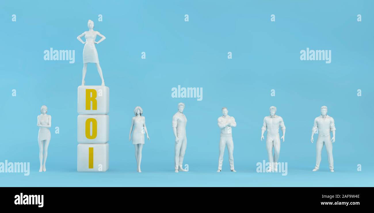 ROI Return on Investment Successful Solutions and Services Stock Photo