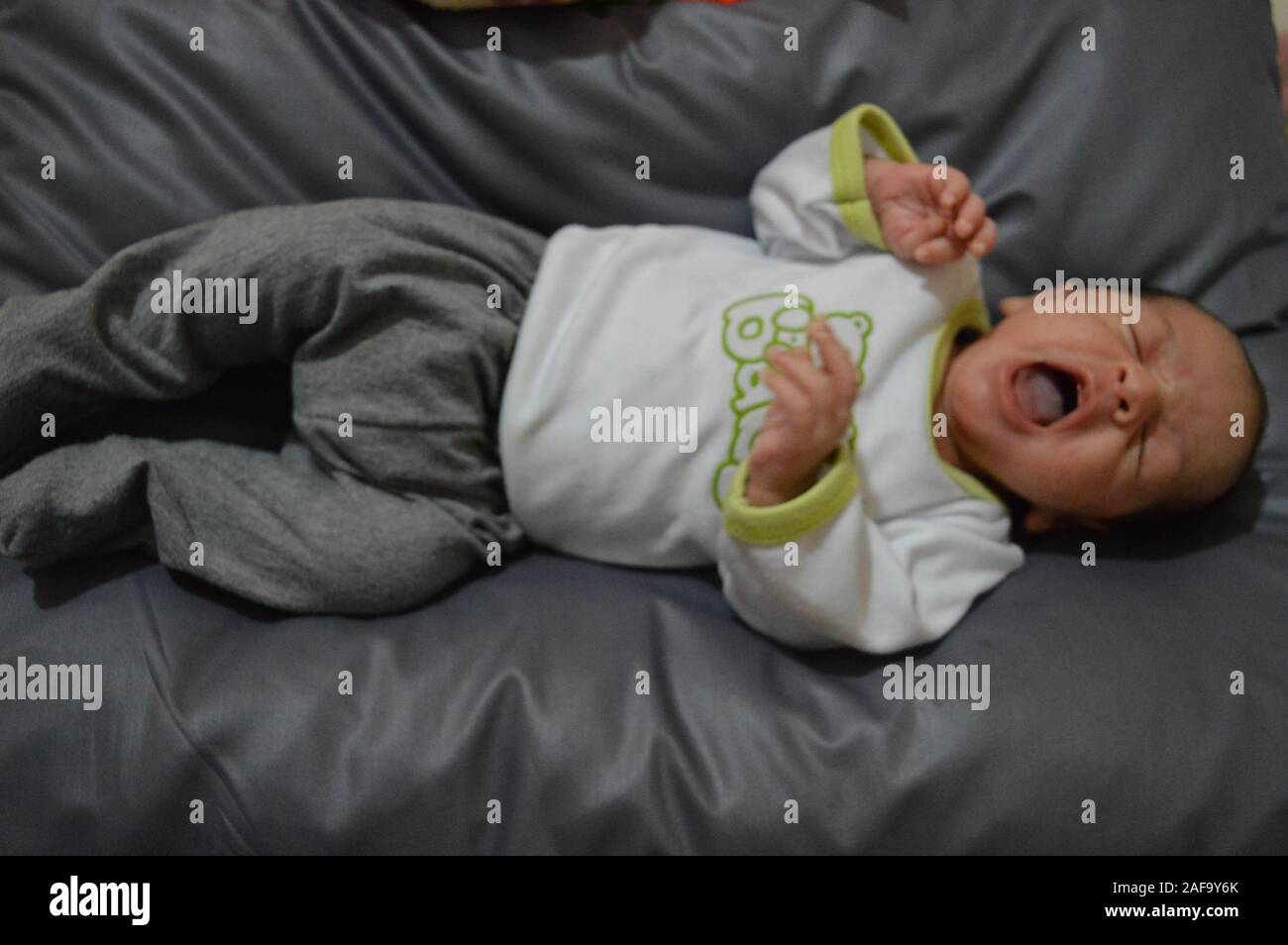 sleepy new born baby in dream Stock Photo Alamy