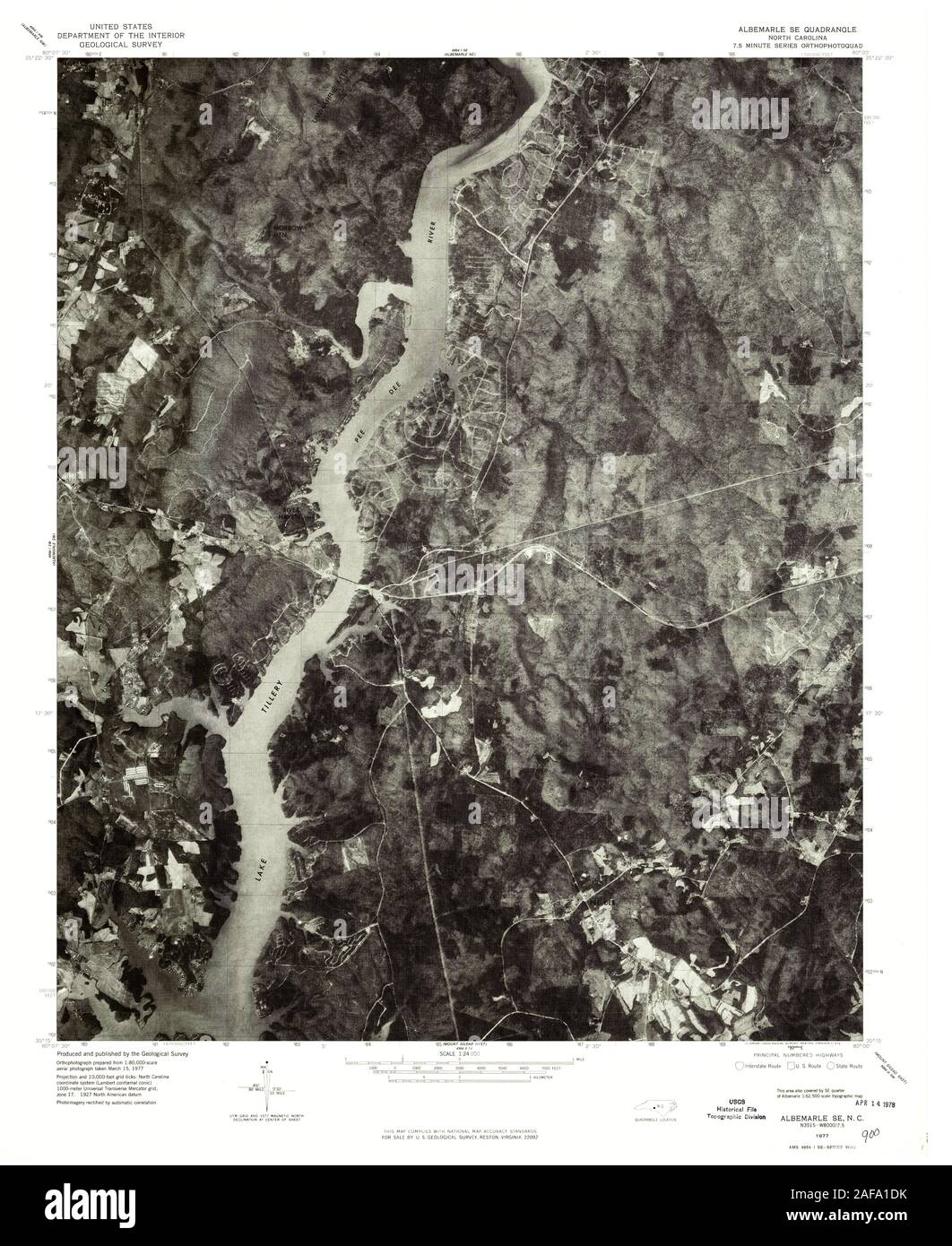 Albemarle North Carolina Map High Resolution Stock Photography and