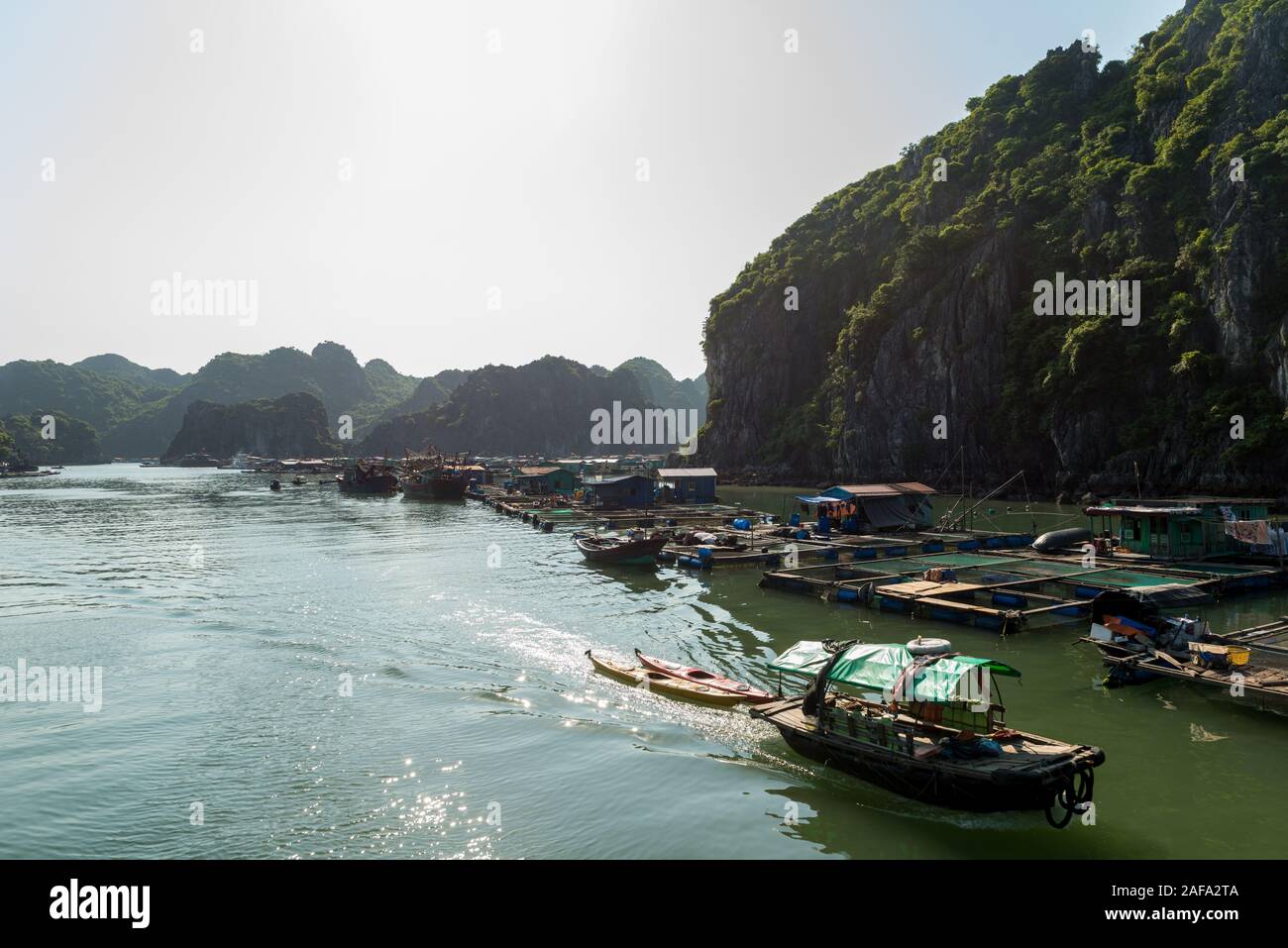 Floating village in Vietnam Stock Photo - Alamy