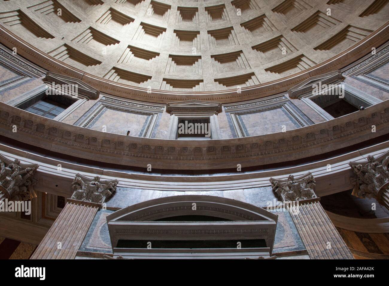 The interior of the Pantheon in Rome, a former Roman temple and now a church Stock Photo