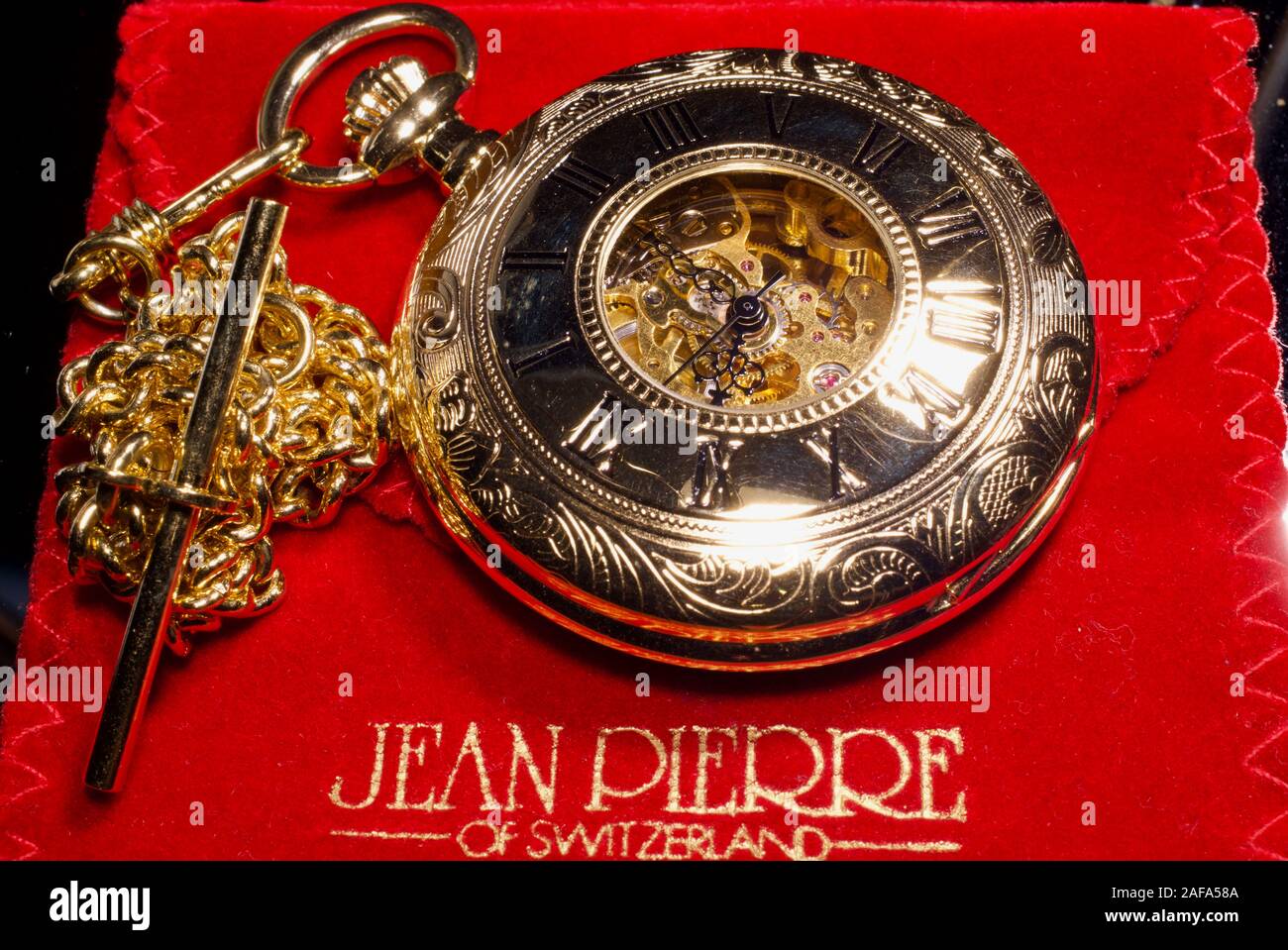 Jean pierre half hunter pocket outlet watch