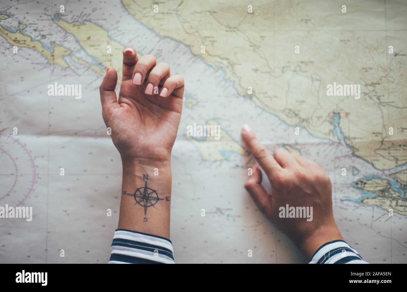 atlas map tattoo