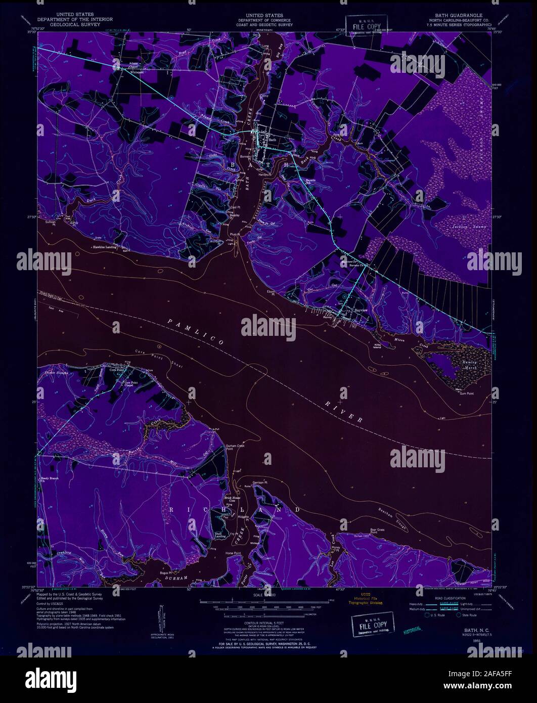 Bath north carolina map hires stock photography and images Alamy