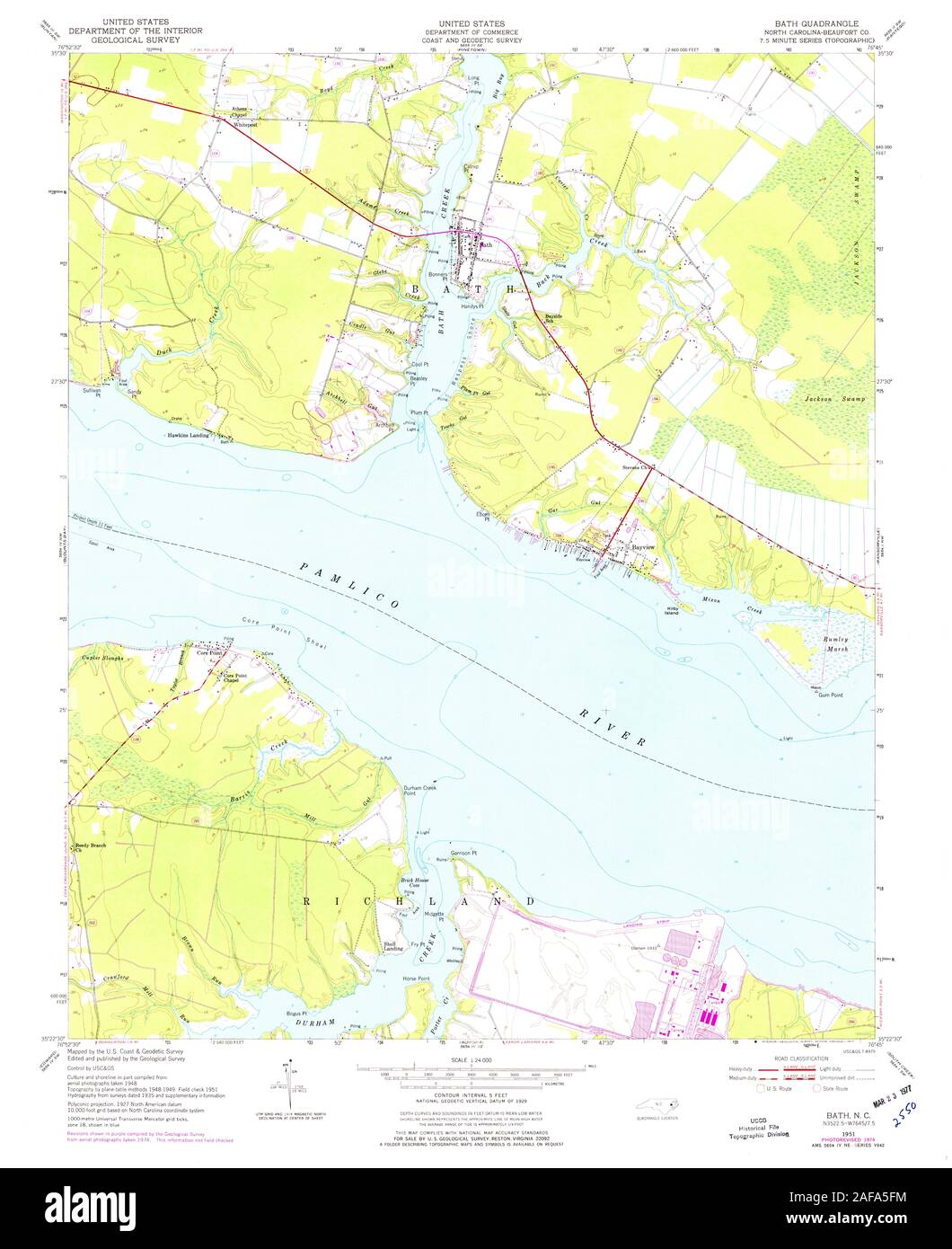 Bath north carolina map hi-res stock photography and images