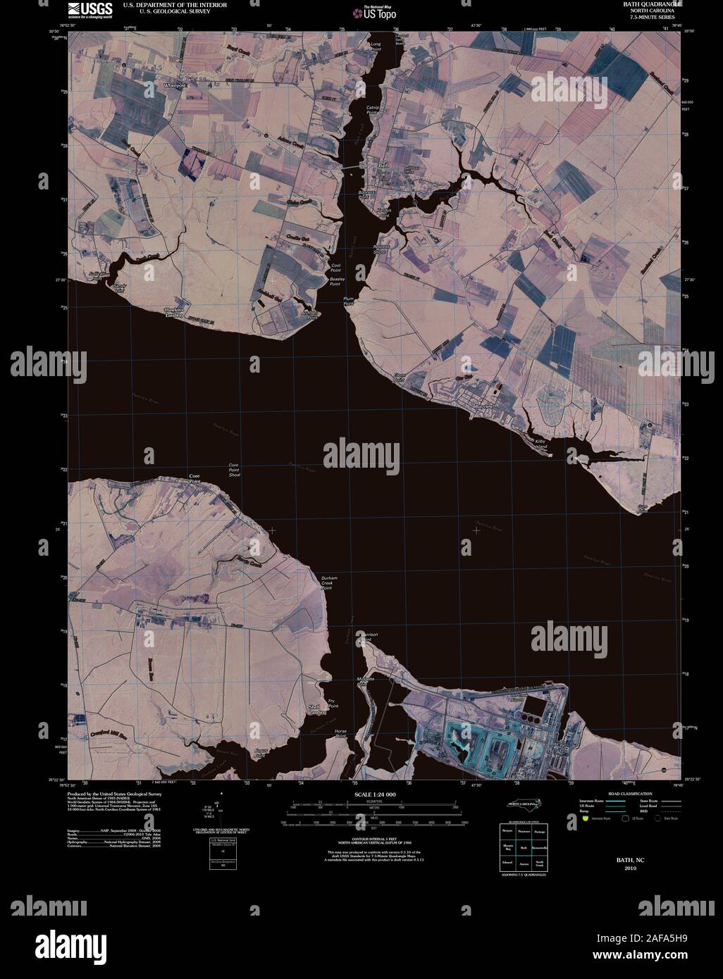 Bath north carolina map hires stock photography and images Alamy