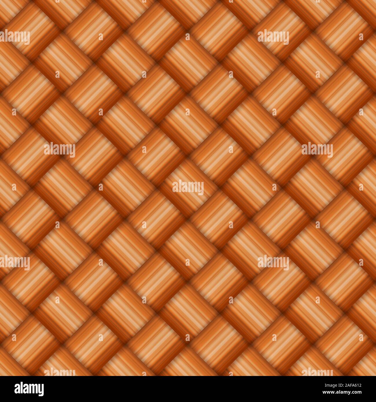 Brown osier woven basket texture vectorial pattern. Stock Vector