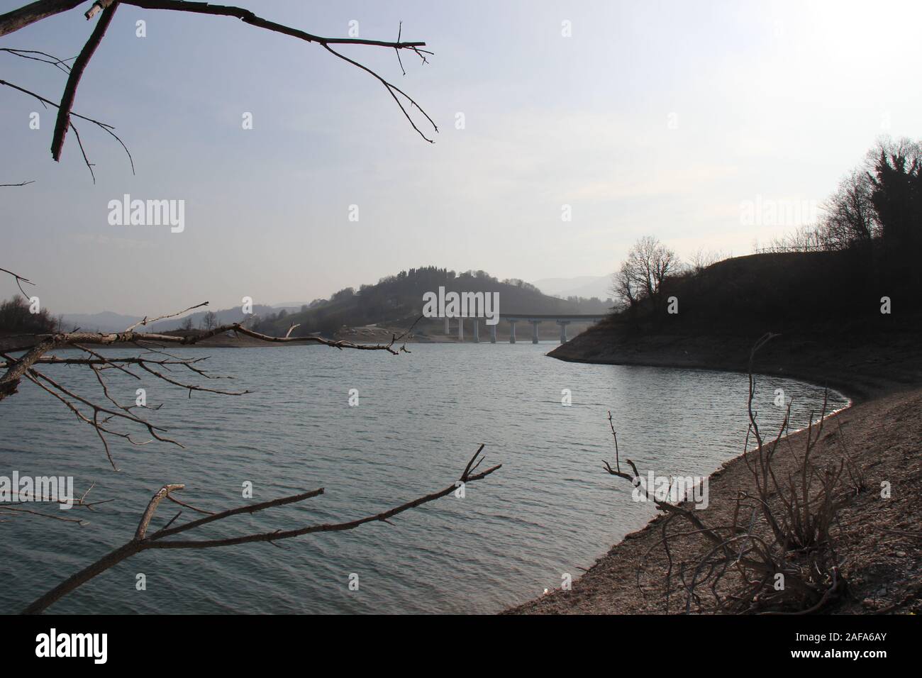 Lago di Fiastra Stock Photo