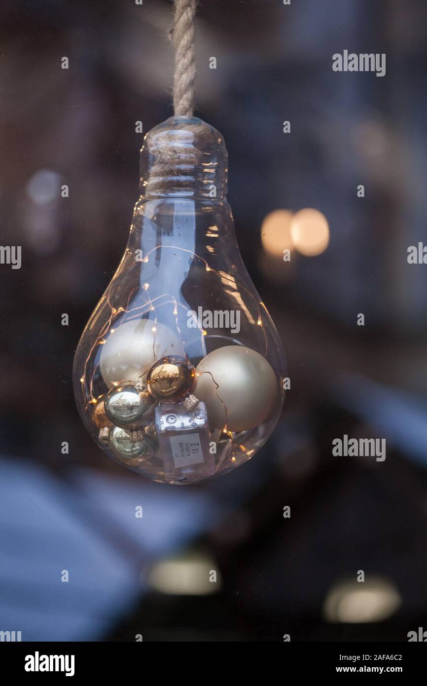 Decorative Retro Design Edison Light Bulb Christmas Ornaments Made From Light Bulbs Led Lamps In Vintage And Antique Style For Loft And Cafe Stock Photo Alamy