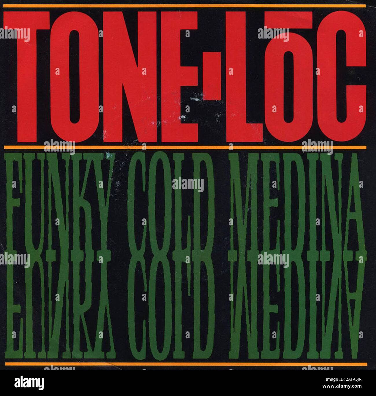Tone Lōc - Funky Cold Medina - Vintage vinyl record cover Stock Photo