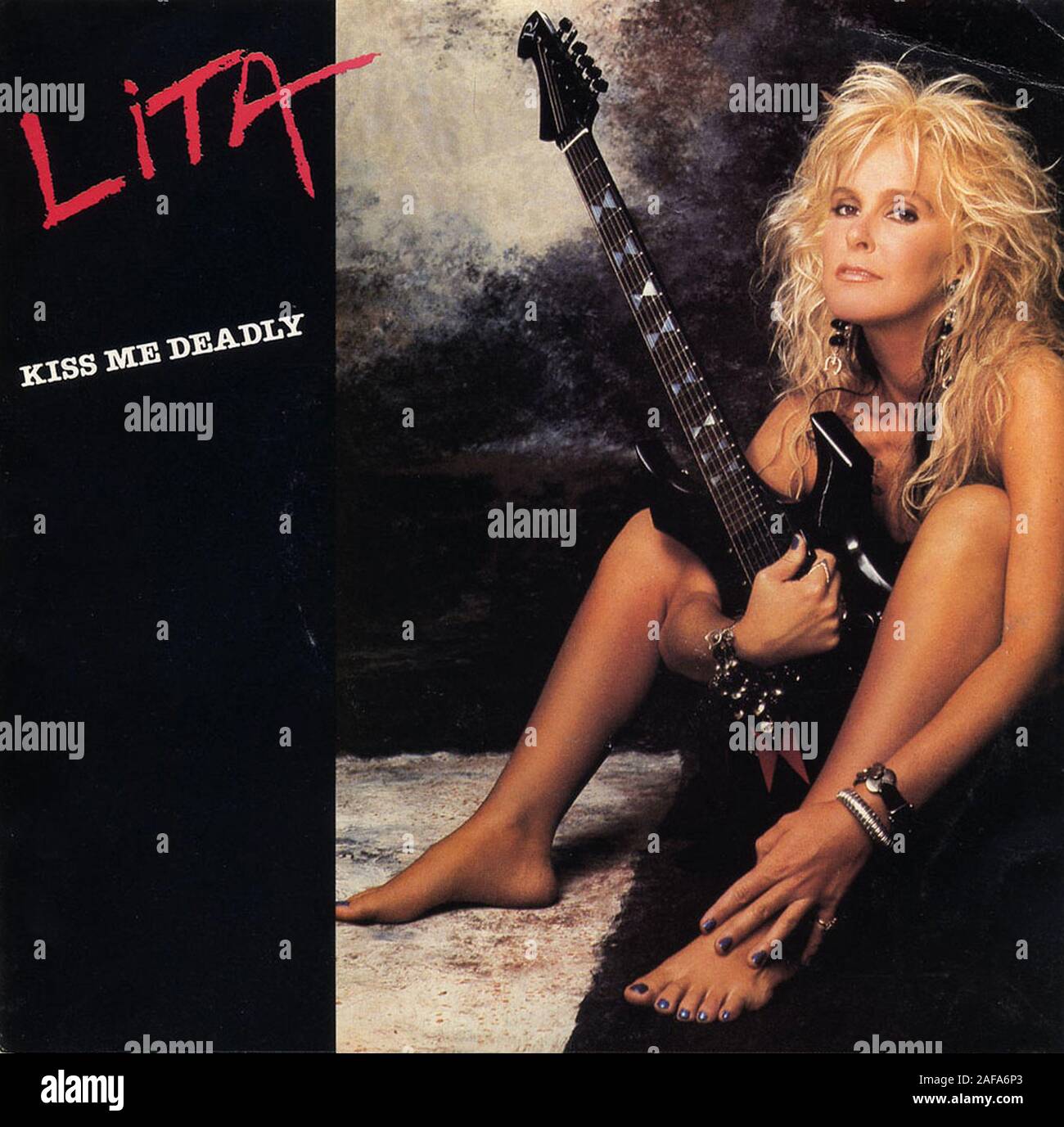 Lita Ford Kiss Me Deadly Vintage vinyl album cover Stock Photo Alamy