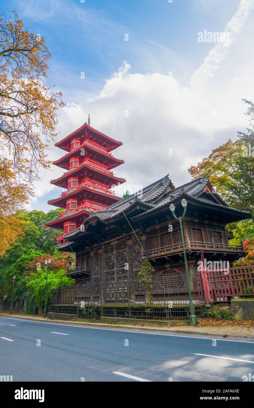Japanese building in King's place, Brussels, Belgium Stock Photo Alamy