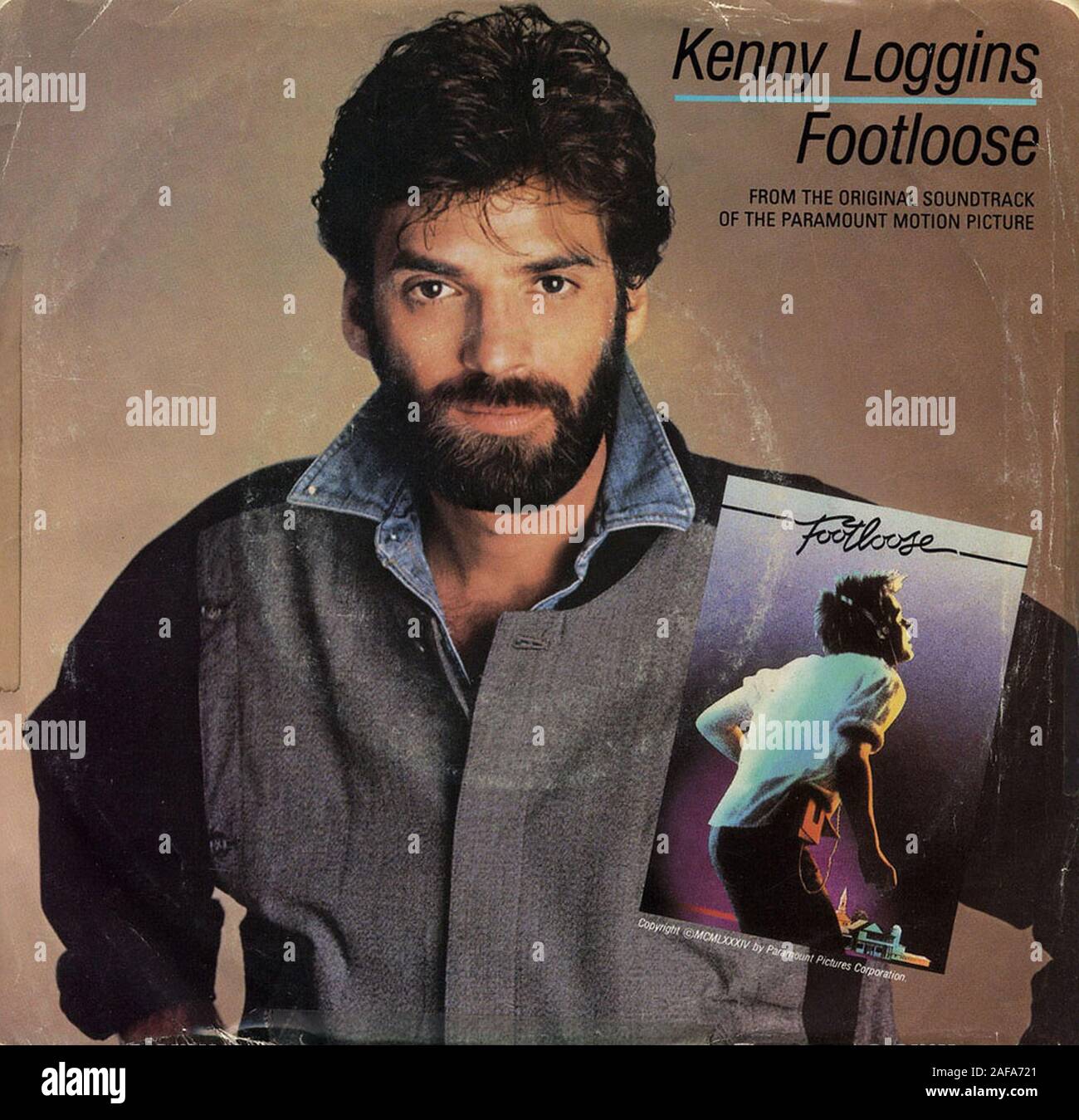 Kenny Loggins Footloose Vintage vinyl record cover Stock Photo Alamy