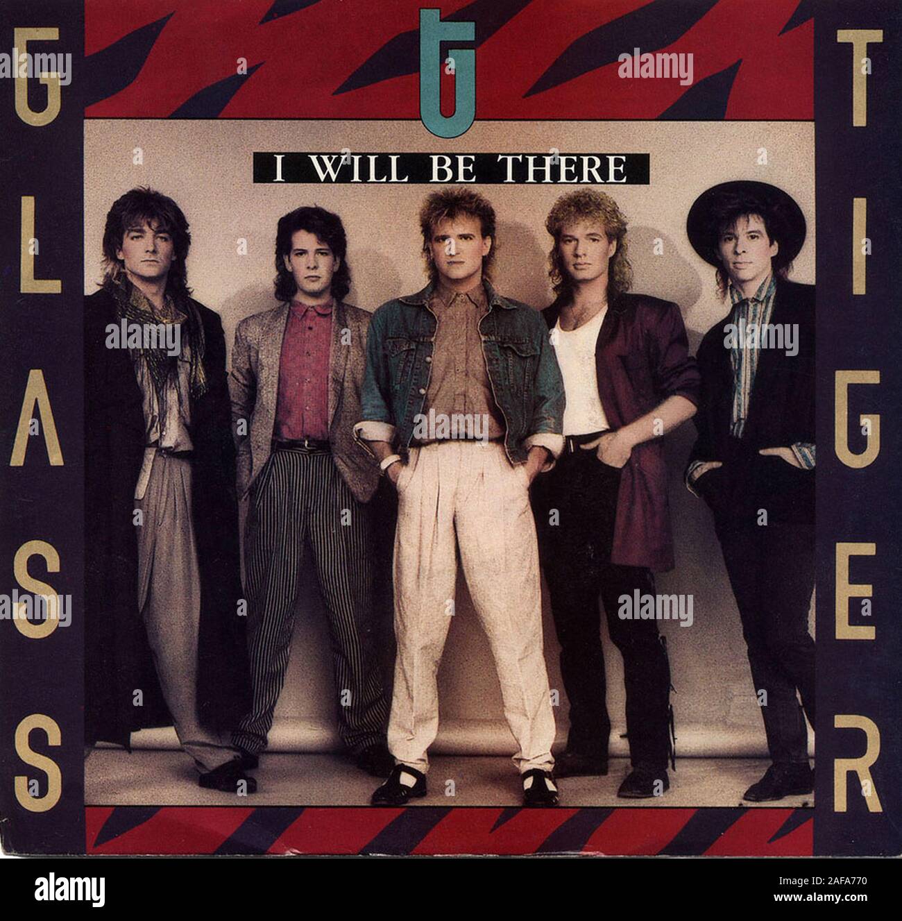 Glass Tiger - I Will Be There - Vintage vinyl album cover Stock Photo