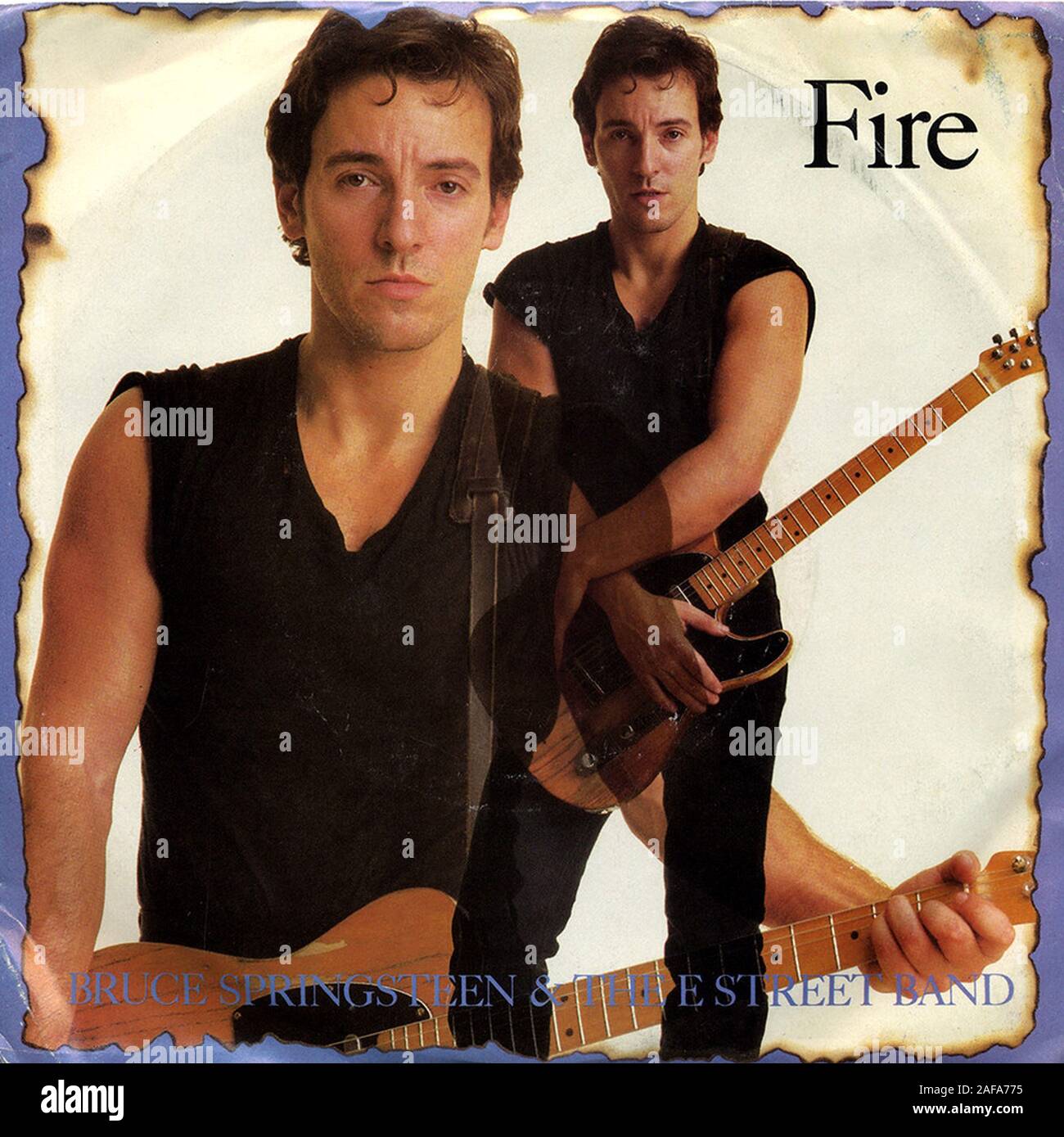 Bruce Springsteen and the E Street Band - Fire - Vintage vinyl record cover Stock Photo